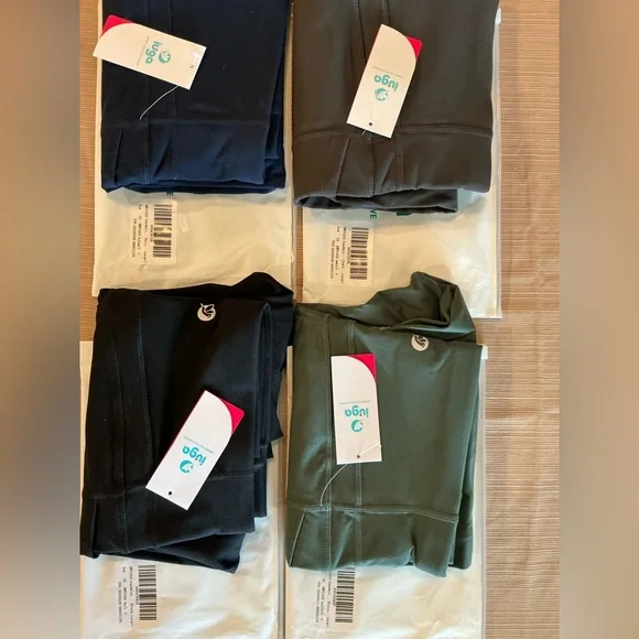 IUGA sandwich front Power Tight Leggings Set in Grey, Green, Navy, and Black - Picture 2 of 16